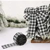 Weihnachtsbänder Schwarz Rot Büffel Plaidband Hochzeit Weihnachten DIY Geschenk Wrapping Fall Crafts Dekoration ZC3415