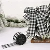 Christmas Ribbons Black Red Buffalo Plaid Ribbon Wedding Xmas DIY Gift Wrapping Fall Crafts Decoration ZC3415