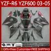 Yamaha YZF-R6 YZF R 6 600 CC YZF-600 03-05 BODYWORK 95NO.35 YZF R6 600CC COWLING YZFR6 03 04 05 YZF600 2003 2004 2005 OEM 페어링 키트 매트 불길