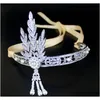 Trendy 3Pcs Great Gatsby Headband Hair Accessory Wedding Bridal Tiara Headpiece Crystal Tassels Band Jewelry Set Ql3Mv9646261