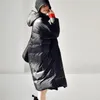 Parkas en duvet femme MICOCO Y6330C loisirs littéraires forme cocon mince doux confortable lumière longue veste à capuche femme hiver