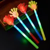 Fournitures de fête 100pcs Coloré Clignotant LED Glow Stick Stick Hand Clapper Pour Festival d'anniversaire De Mariage Concert Encourager Jjd13579