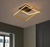 Złota rama LED sufit żyrandole do sypialni Loft jadalnia kuchnia Studia Studia wewnętrzne Dekoracyjne lampy AC90-260V Oprawy