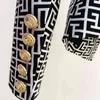 High Street EST 2022 Stupy Jacket Women’s Double Breadted Lion Butons هندسة Jacquard Blazer 211224