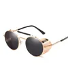نظارات شمسية البخار نظارات ريترو الرجال الشرير جولة النساء العلامة التجارية مصمم نظارات الشمس للذكور UV400