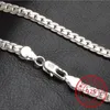 Halsband 5mm 50 cm män smycken hela nytt mode 925 Sterling Silver Big Long Wide Tendy Male Full Side Chain for Pendant12810932