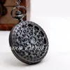 Large lead black spider web new fashion pocket watch necklace vintage jewelry wholesale black carved sweater chain fashion watch