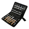 46pcs Culinary Carving Tool Set Fruit Vegetable Food Garnishing Cutting Slicing Garnish Tools Kit DTT88 201123