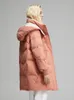 Bosideng Ny Mid-Length Women's Fashionable Down Jacket Kvinna Vinter Enkel Varm Coat Hooded Warm Tjockad Outwear 201019