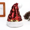 Noël Sequin Chapeaux En Peluche Xams Lumineux Santa Beanie Adulte Paillettes Chapeau De Noël Articles De Fête Intérieur Décoration De Noël LSK1479