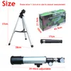 FreeShipping 360x50mm Télescope Astronomique Camping Monoculaire Avec Trépied Portable Space Spotting Scope Monoculaire Télescope pour Débutant