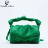 Boodschappentassen 2021 Nieuwe aankomst Leer Spring Green Soft Leather Pu Mini Handheld Schouder Messenger 220304