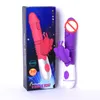 Hot Butterfly G-Spot Wibrujący Dildo 30 Prędkości Dual Wibrator Wibrator Stick Sex Zabawki Produkty Wodoodporna Wibrator Królik USB