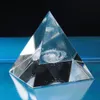 크리스탈 피라미드 3D 레이저 새겨진 된 갤럭시 유리 피라미드 Fengshui 입상 홈 장식 액세서리 거실 LJ200903