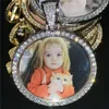 Aangepaste foto geheugen medaillon foto hanger ketting met tennis ketting hiphop sieraden gepersonaliseerde zirconia chains charme gift
