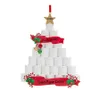 Acquista Ciondolo in plastica a forma di tovagliolo di carta Ornamento di carta familiare personalizzato fai-da-te 2020 Decorare l'ornamento dell'albero di Natale