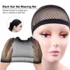 Black Hair Net Weaving Net Black Elastic Strethable Wig Cap Mesh Fishnet Wig Cap