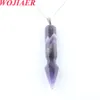 Wojiaer natuurlijke edelsteen zeshoekige kolom hanger ketting voor genezingspunt vrouwen meisje sieraden kristallen kogel tijgers oog BO909
