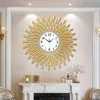 Reloj de pared silencioso de estilo moderno Crystal Sun 38X38cm, producto para sala de estar, oficina, decoración del hogar 220115