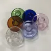 화려한 UFO 스타일 헤드 유리 탄수화물 캡 35mm OD 흡연 액세서리 Quartz Banger Nails Glass Bongs 6 Colors DCC03