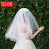 Bridal Veils White Ivory Bridal Tow layer Wedding Accessory Dense soft mesh With comb veil