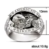 Febbraio Brand Brand Words Scated Words American Biker Men Ring Motorcycle Dom Eagle Animal Jewelry Hip Hop Rock Gift per il fidanzato P3349294