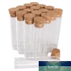 wholesale 60 pieces 22ml Glass Tubes with Cork Stopper 22*90mm Test Tubes Wishing Bottles