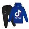 Nouveaux enfants survêtement vêtements décontractés 2 pièces ensemble pantalon Costume imprimé Tik Tok Sport Costume pour fille adolescente sweat à manches longues sweat à capuche 2606892