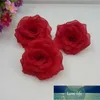 8 cm rosa rossa testa di fiore di seta fiori artificiali per la decorazione della festa nuziale fiore corona decorativa fai da te fiori finti