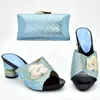 New Shoe and Matching Bag for Nigeria Party Slip on Shoes for Women Ladies Italian Shoes and Bag Set Decorated with Rhinestone