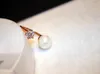Sparkling diamond zirconia pretty pearl rings fashion luxury designer open ring for women girls adjustable4717718