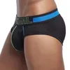 Jockmail جديد تصميم العلامة التجارية ملخصات الملابس الداخلية Slip Slip Mesh Cueca Gay Men الملابس الداخلية مثير سراويل الذكور القطن T200517