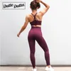 Costume de sport pour femmes Vêtements de sport féminins pour femme Gym Fitness Vêtements Femmes Sport Wear Vêtements Sporty 2 Piece Yoga Set Leggings T200115