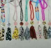 Trader de malhas transversais Trader Turquesa Colar de Cristal Colar de cor Tassel Handmade Frisado