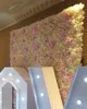 Flores decorativas grinaldas de parede artificial painéis de parede cenário decoração de casamento festa de aniversário decoração