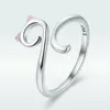 Mode niedlich 925 Sterling Silber Katze geformtes Kätzchen Pet Petable Band Wrap Finger Ring für Mädchen Weihnachtsgeschenke257p