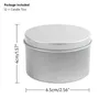 12Pcs Round Metal Tin Box Candle Tin Black Gold Silver Jar Storage Empty Pot Plain Screw Top Cans Cream Cosmetic Container H1222