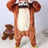 cute kids pajamas soft flannel monkey cosplay animal onesie pajamas for 3-10years child boys girls home sleepwear clothes 201104