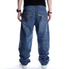 Hiphop jeans straatdans voor heren losse casual skate broek mannen geborduurd streetwear jeans broek 30-46