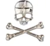 Car styling Skull Metal Skeleton Crossbones Car Motorcycle Sticker Skull Emblem Badge accessori per adesivi per auto