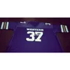 3740 # 37 Rodney Harrison Ocidental Illinois Roxo Colégio Jersey Tamanho S-4XL ou Personalizado Qualquer nome ou Number Jersey