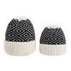 2020 Moda Genitore Bambino Berretti in maglia Quadrato Rombo Jacquard Natale Mamma Papà Infantile Beanie Inverno Keep Warn Beanie Cappello per la famiglia