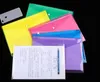 4 Color A4 Dokumentendataschen mit Snap-Taste transparente Aktenumschläge Kunststoffdateien Papierordner 18C WLL1162