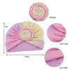 Baby Tie Dye Donuts Cappelli Cappelli annodati Fasce per bambini India Cappellini Neonate Slouchy Berretti Berretto con teschio Baby Turban Head Wraps DB448