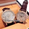 TWF Traditelle Swiss Quartz Mens Womens Watch Full Paved Diamonds Dial 82760 000g-9952 الساعات السود