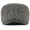 HT2701 CAP BERTUMN Zimowa wełna kapelusz Vintage Mężczyźni Mężczyźni Kobiety Beret Regulowane retro bluszcz newsboy Flat Cap Menter Hat 202564