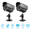 Telecamera CCTV da 2 pezzi 1/3 "CMOS a colori 1080P ad alta risoluzione 24 lampade Nightvison Telecamera interna impermeabile di sicurezza analogica