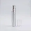 化粧品容器のための200 xポータブルゴールドシルバーの詰め替え可能なエアレスボトル1/3oz空のローションポンプディスペンサー