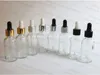 10 stks / partij 30 ml Clear glazen fles 1 oz Essetial Oil Dropper