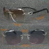 2023 Tasarımcı Gözlükleri Yeni Kırmızı Vintage Pürüzlü Kenar C Deco Gözlük Siyah Buffalo Boynuz Araba Sürüş Gözlükleri Güneş Gözlüğü Gölgeleri Kadınlar İçin